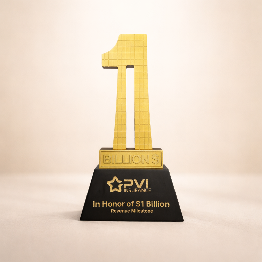 Cup Billion PVI, phôi kẽm cao cấp, mạ vàng 23k