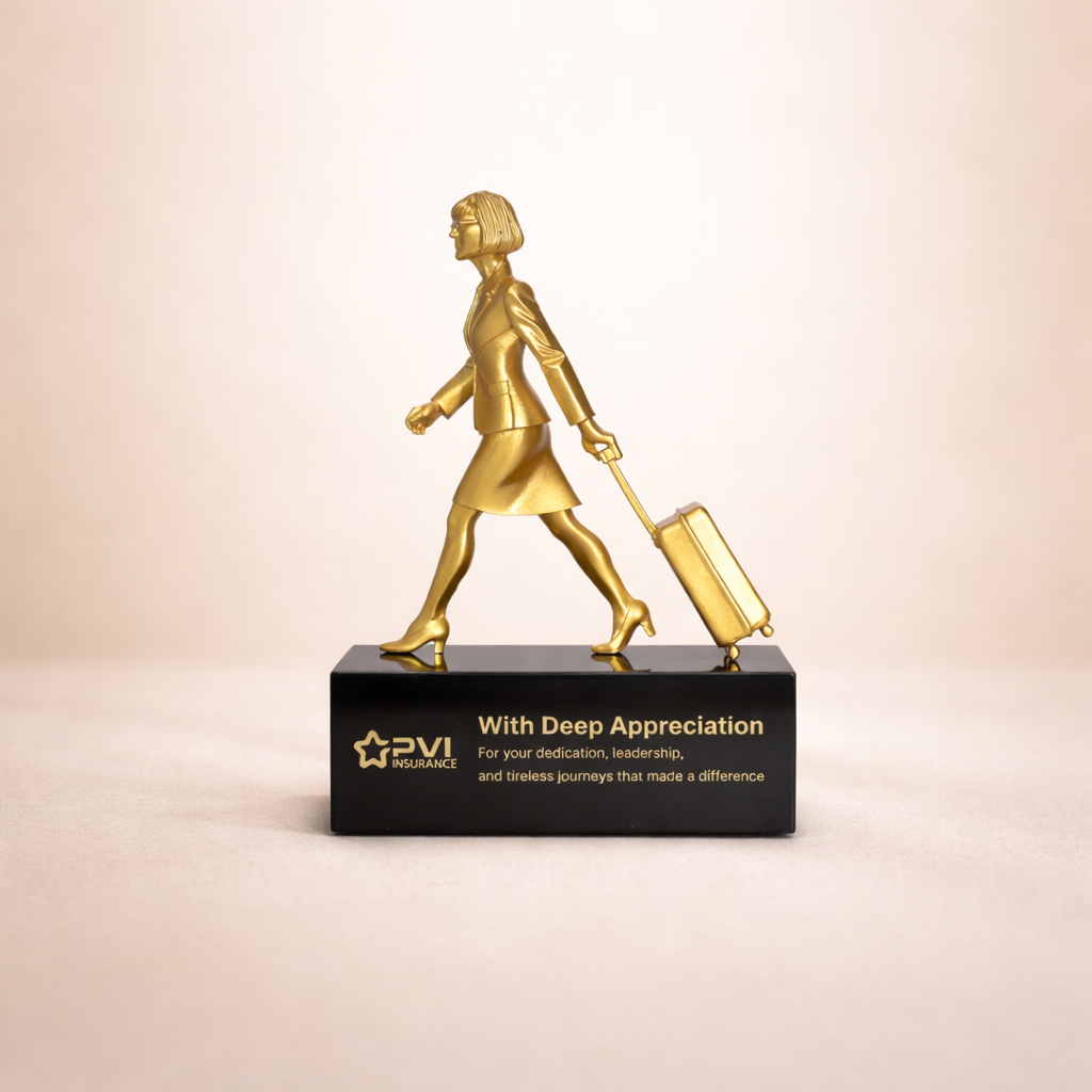 Cup women PVI, phôi kẽm cao cấp, mạ vàng 23k