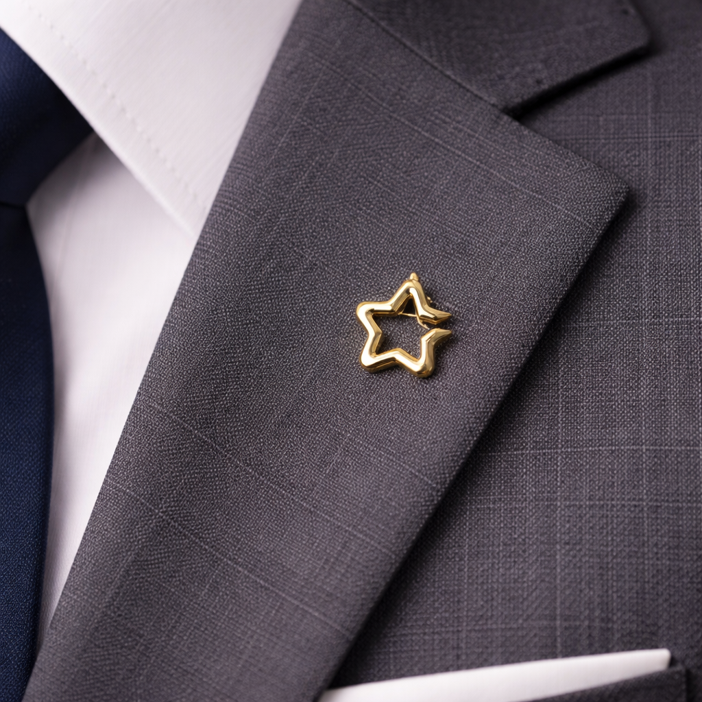 Huy hiệu, thép cao cấp, mạ PVD vàng 23K