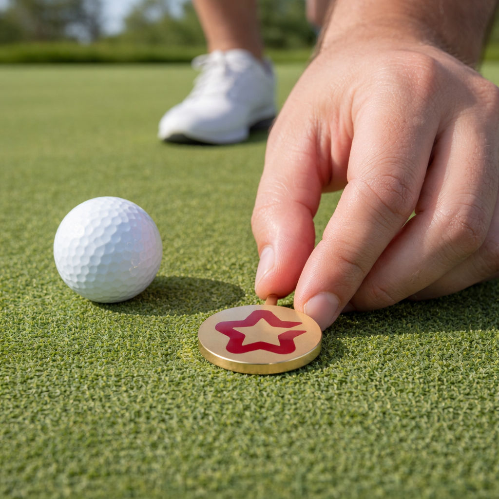 Marker golf PVI, thép cao cấp, mạ PVD vàng 23K